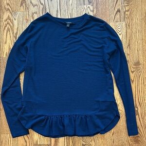 Banana Republic Women's Navy Blue Long Sleeve Top